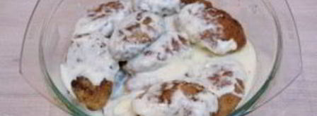 котлеты под соусом бешамель. Шаг 7