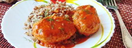 котлеты с рисом и чесноком в томатном соусе. Шаг 14