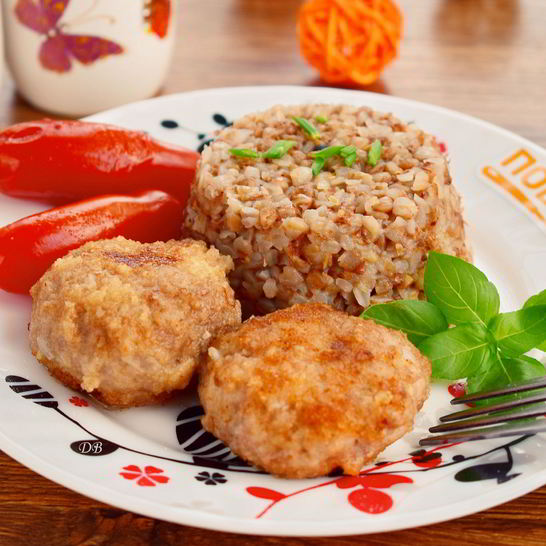 Рецепт школьных котлет с гречкой