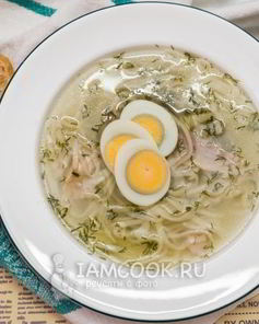 Лапша домашняя с курицей