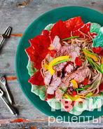 Лапша с говядиной