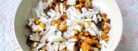 лапша с грибами в сливочном соусе. Шаг 4