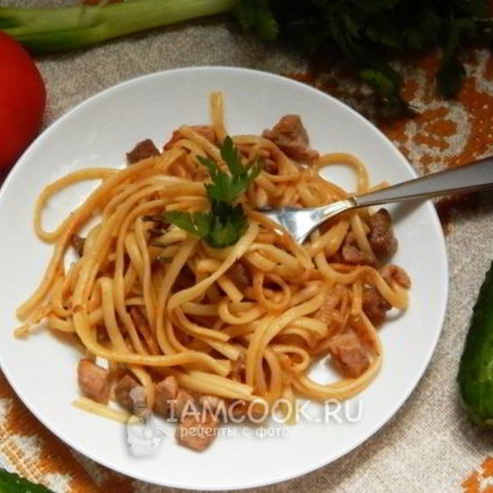 Рецепт лапши с мясом