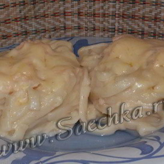 Рецепт лапши с сырныма соусома