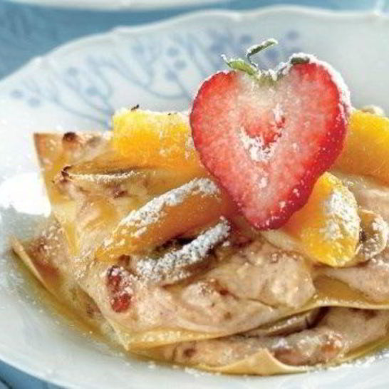 Рецепт фруктовой лазанья