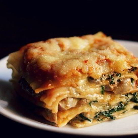 Рецепт грибной лазанья