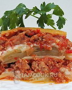 Капустная лазанья с фаршем