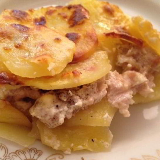 Рецепт картофельной лазанья с фаршем