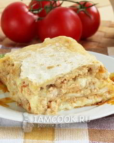 Лазанья из лаваша с фаршем