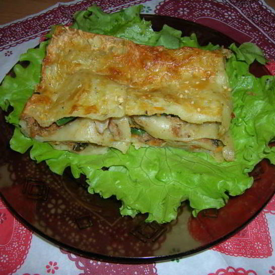 Рецепт лазаний мясо-шпинатная