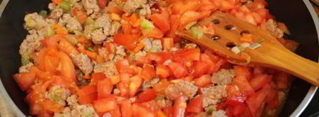 лазанья с фаршем, помидорами и сыром. Шаг 8