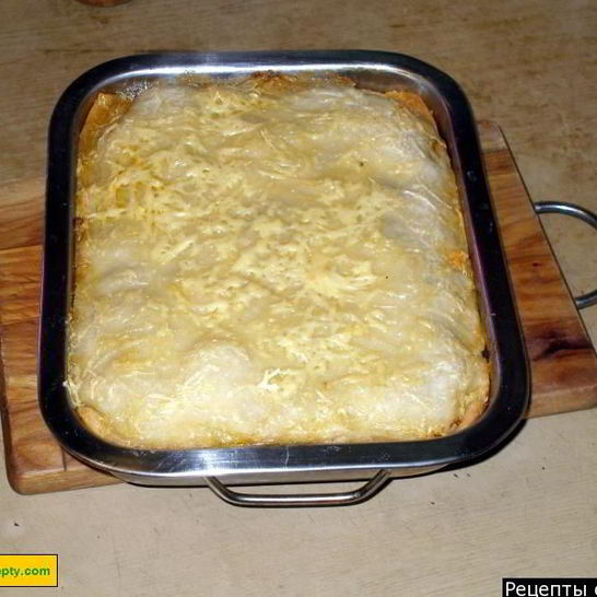Рецепт лазаний с фаршем сыром и овощами