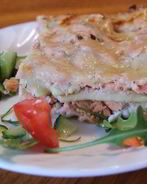 Лазанья с форелью