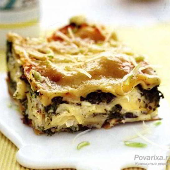 Рецепт лазаний с картофелем и шпинатом