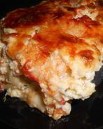 Лазанья с креветками