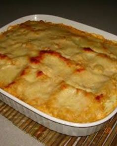 Лазанья с лососем