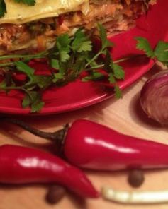 Лазанья с семгой