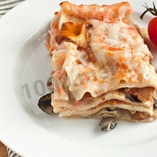 Рецепт лазаний с сыром и грибами
