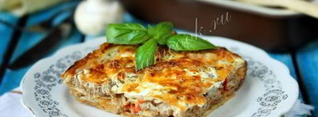 ленивая лазанья с грибами. Шаг 12