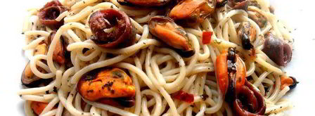 быстрые спагетти с мидиями. Шаг 16