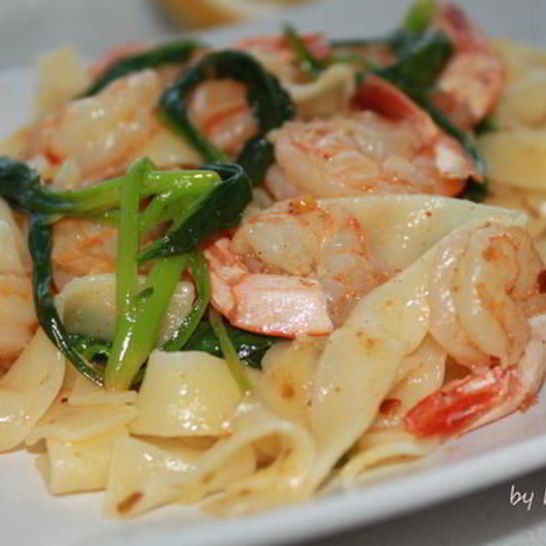 Рецепт флорентийской пасты с креветками