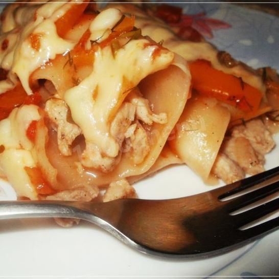 Рецепт каннеллонь с рубленой свининой в соусе