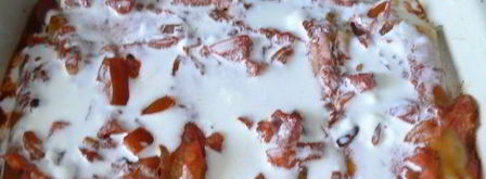 каннелони с фаршем и капустой в томатном соусе. Шаг 4