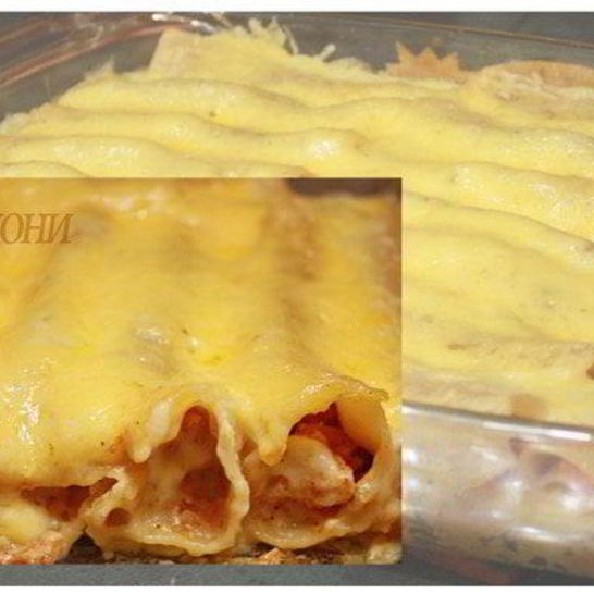 Рецепт каннелоней с куриным фаршем