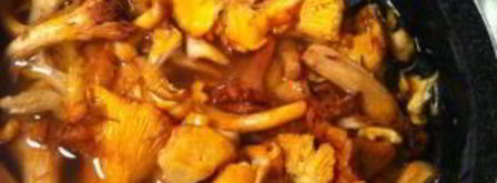 лисички со спагетти по-итальянски. Шаг 2