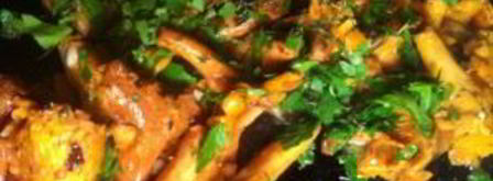 лисички со спагетти по-итальянски. Шаг 3