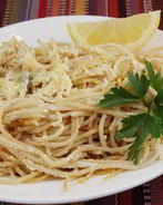 Макароны под сливочным соусом