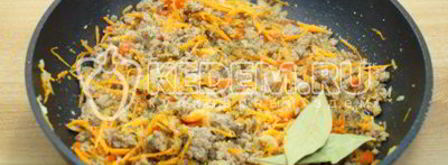 макароны с фаршем на сковороде. Шаг 5