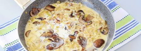 макароны с грибами в сливочном соусе. Шаг 8