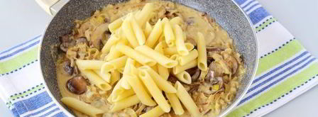 макароны с грибами в сливочном соусе. Шаг 11