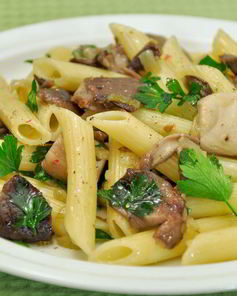 Макароны с грибами