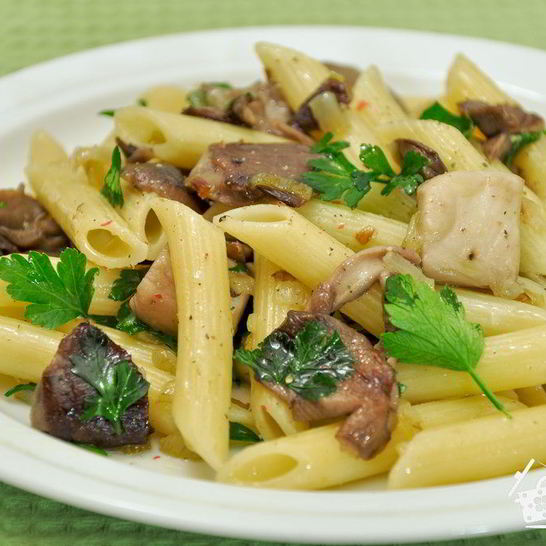 Рецепт макарон с грибами