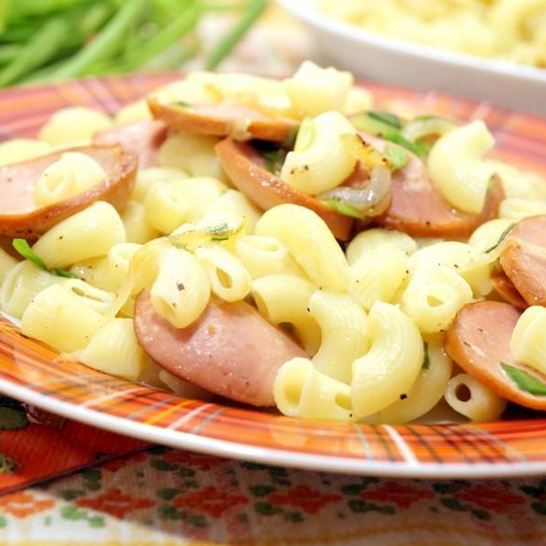 Рецепт макарон с сардельками