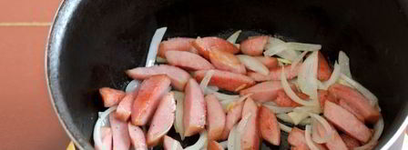 макароны с яйцом и колбасой. Шаг 6