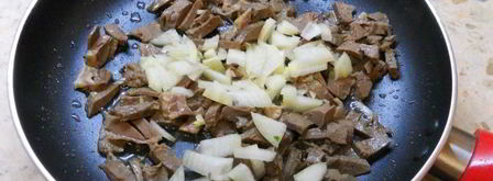 макароны со свиным сердцем и копченой курицей. Шаг 4