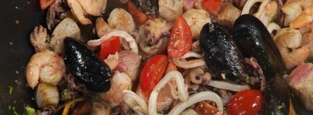 паста фрутти ди маре. Шаг 2