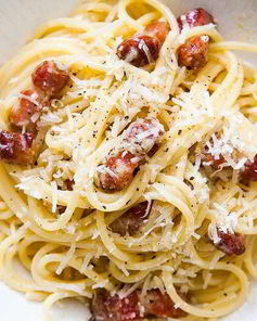 Паста Карбонара с беконом и сливками