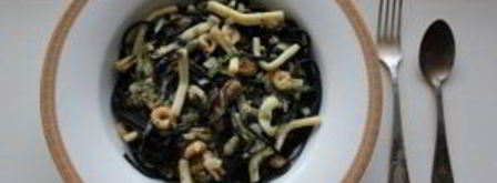 паста с чернилами каракатицы и морепродуктами. Шаг 8