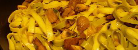 паста с каштанами, грибами и шалфеем. Шаг 3