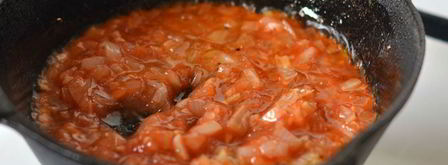 паста с креветками и томатным соусом. Шаг 3