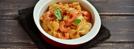 паста с креветками и томатным соусом. Шаг 6