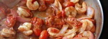 паста с помидорами черри и креветками. Шаг 4