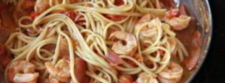 паста с помидорами черри и креветками. Шаг 5