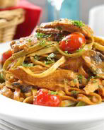 Паста с тунцом и томатами