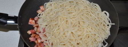 спагетти карбонара. Шаг 4