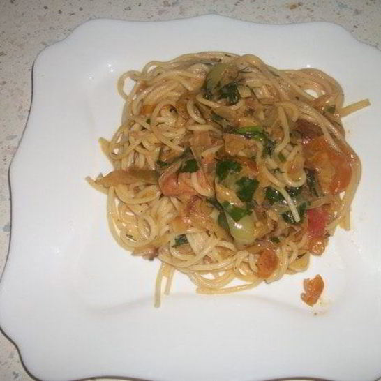 Рецепт спагетти лето с овощами